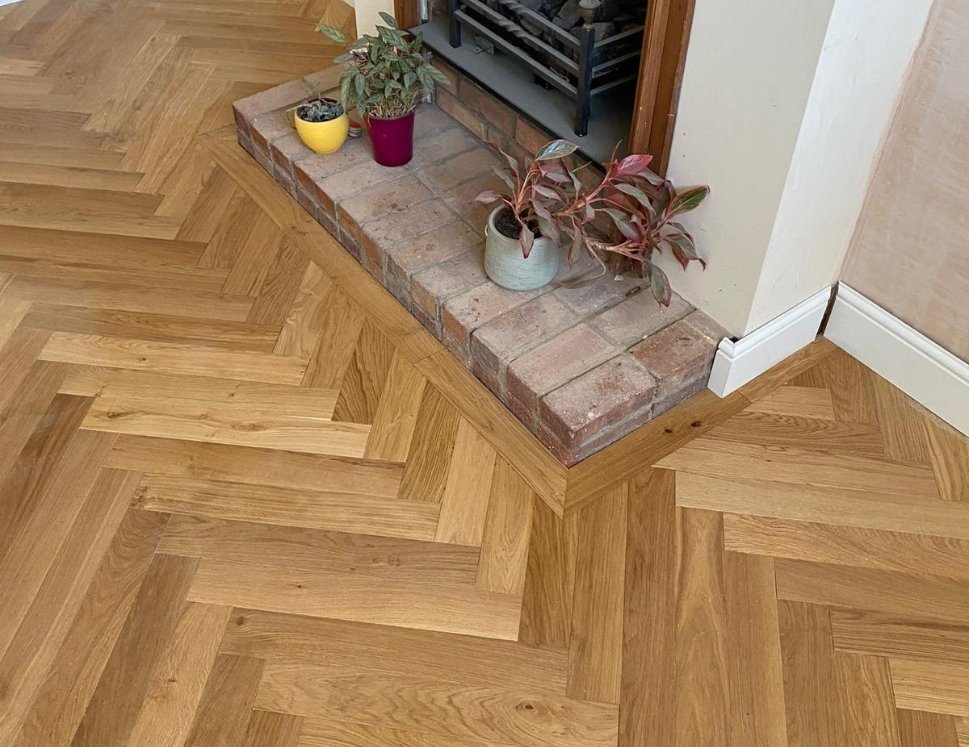 LVT Herringbone Flooring, point of flooring, wood flooring London