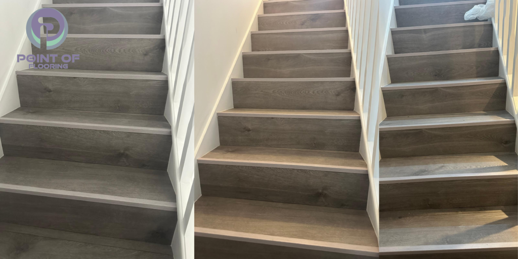 wooden flooring on stairs